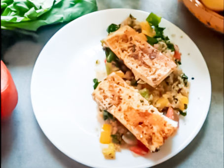 Veggie Spinach Quinoa with Cottage Cheese