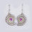 Thumbnail: Ammolite Silver Drop Earrings - Available in other gemstones