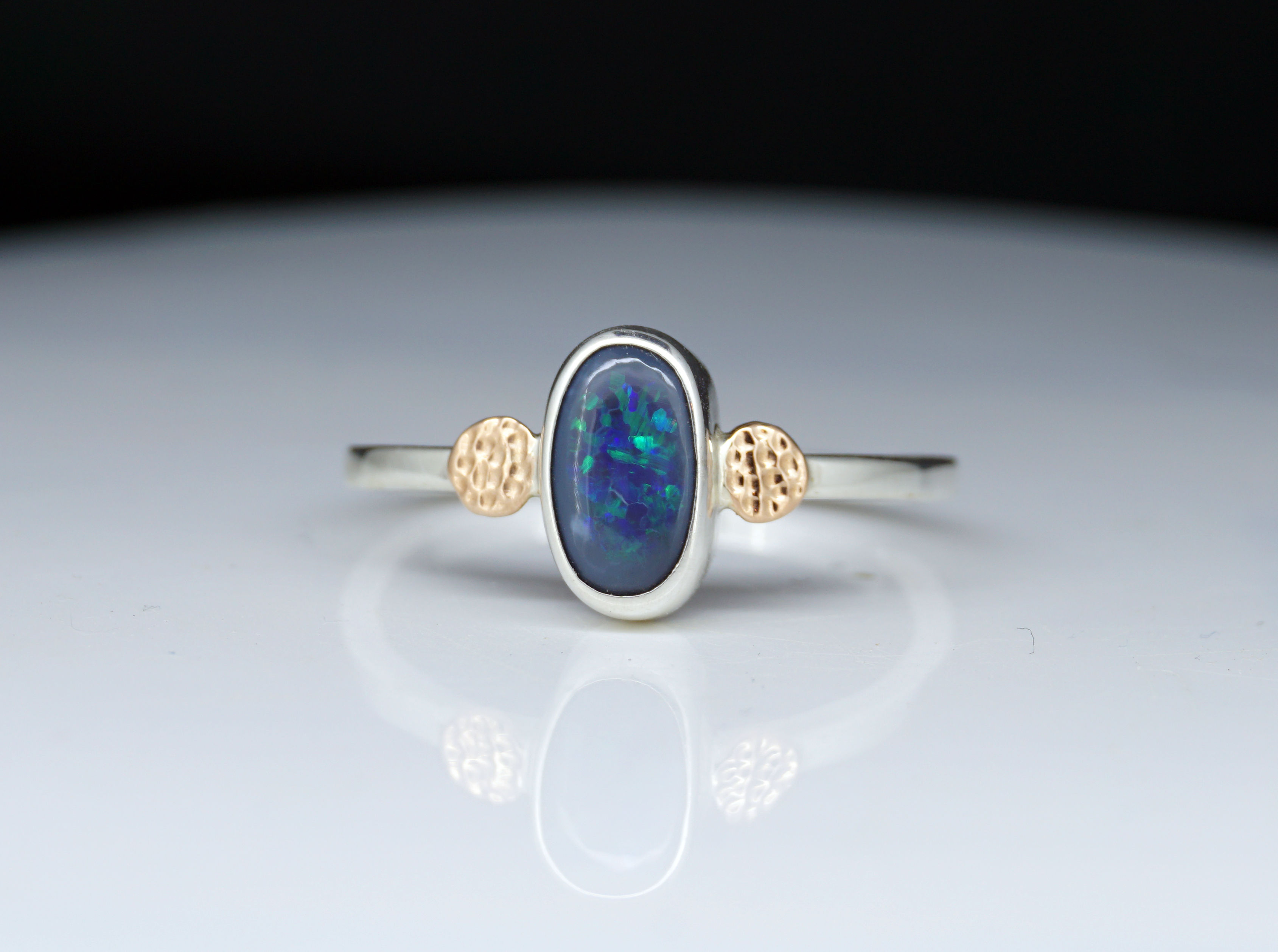 Opal Silver Ring