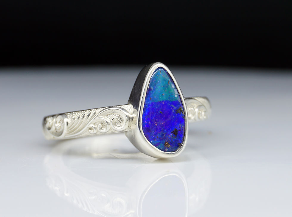 Thumbnail: Boulder Opal Silver Ring