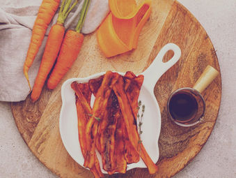 Veganer Speck aus Karotten