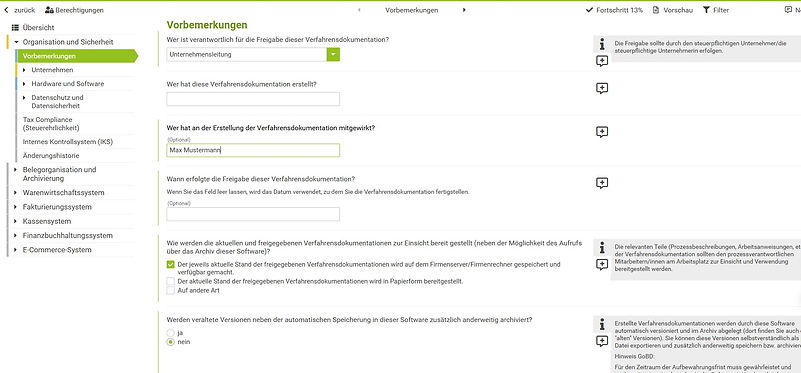 GoBD-konforme Verfahrensdokumentation einfach, sicher und digital für Unternehmen