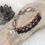 Thumbnail: B193. Golden-Sheen Obsidian, Ocean Jasper, and Red Tiger’s Eye Bracelet
