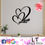 Thumbnail: Personalised Double Heart Wall Art