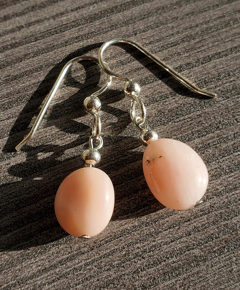 Thumbnail: Soft & Sweet - Pink Opal Earrings