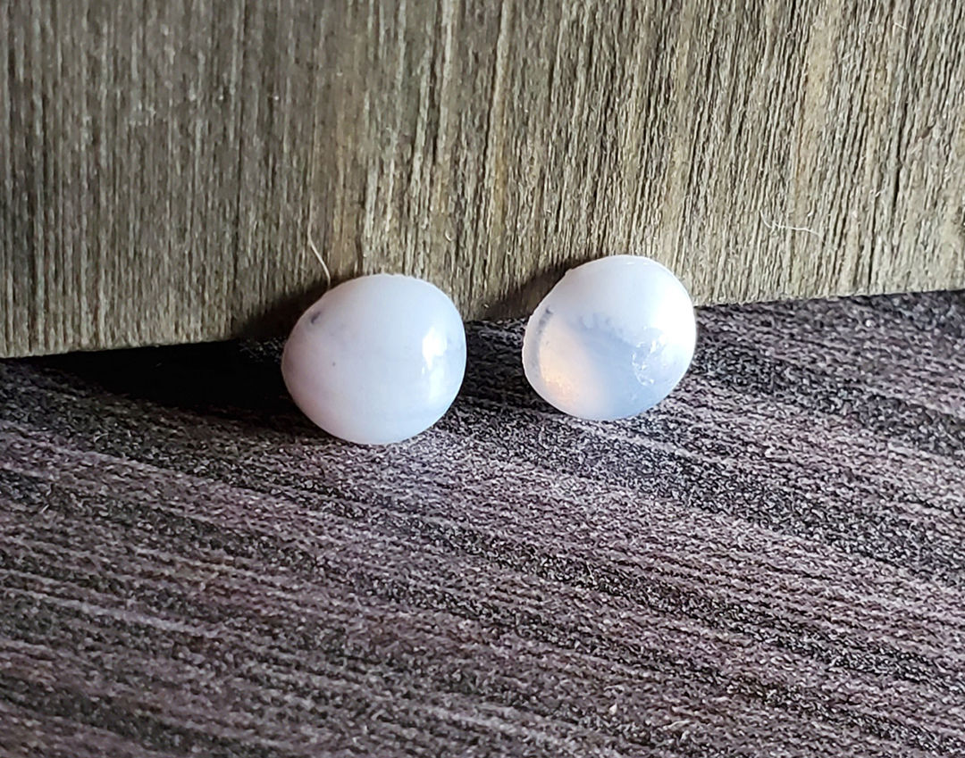 Blue Lace Agate Post Earrings
