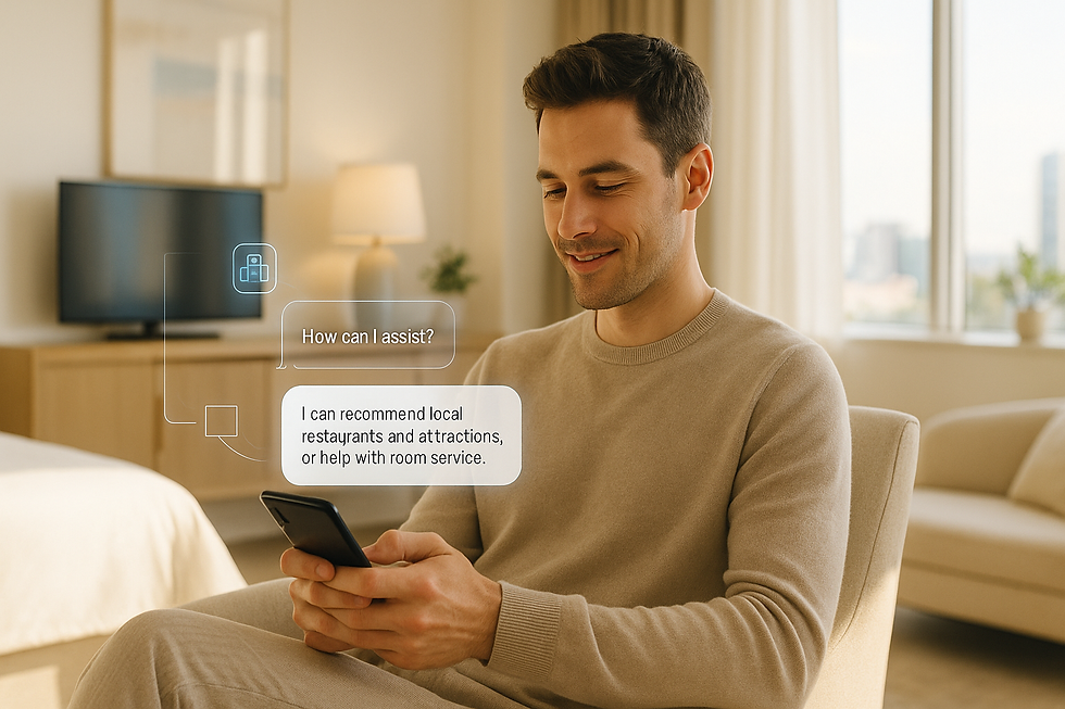 Futura AI supporting hotel guests from pre-arrival to post-stay for a seamless journey.