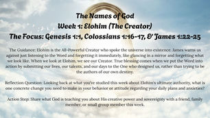 In The Word (Week one, Aug. 2026)