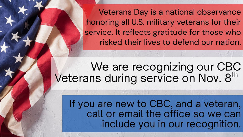 Veteran's Day Service Nov. 8
