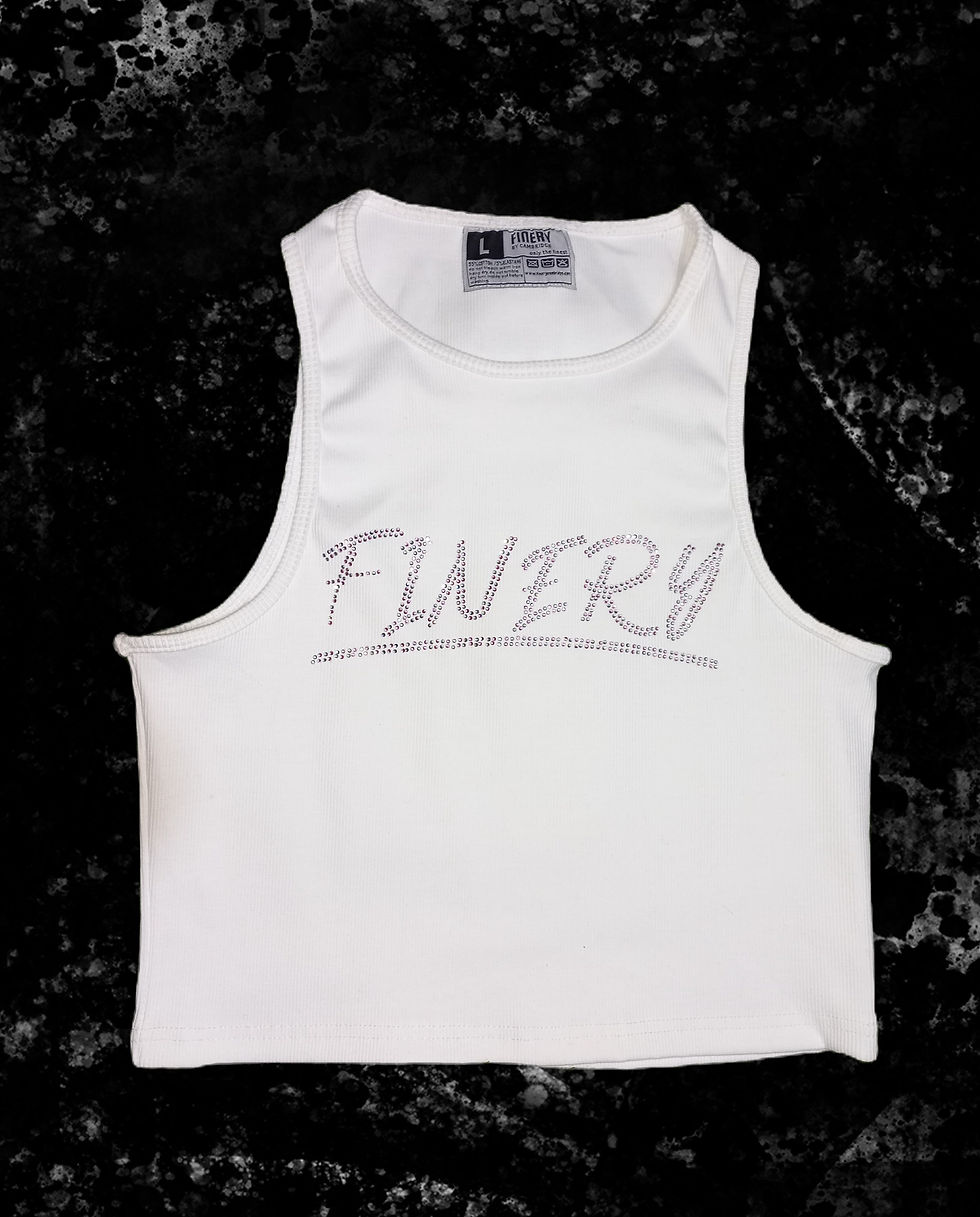 Rhinestone Muscle Crop