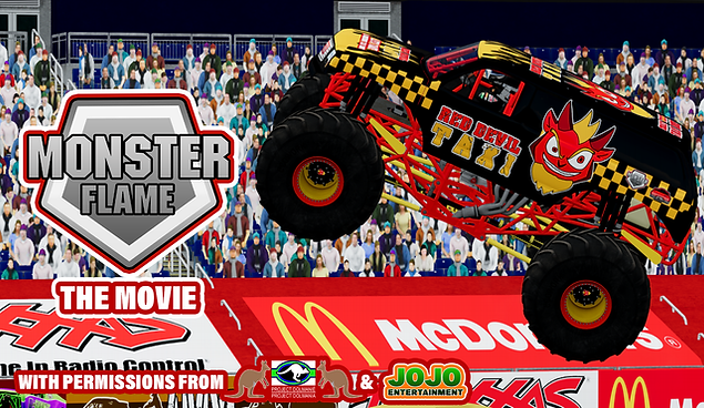 Monster Flame the Movie promotional image with permission from Project Dolmania and JOJO Entertainment