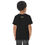 Thumbnail: Young boy wearing a black t-shirt with a small logo on the back.