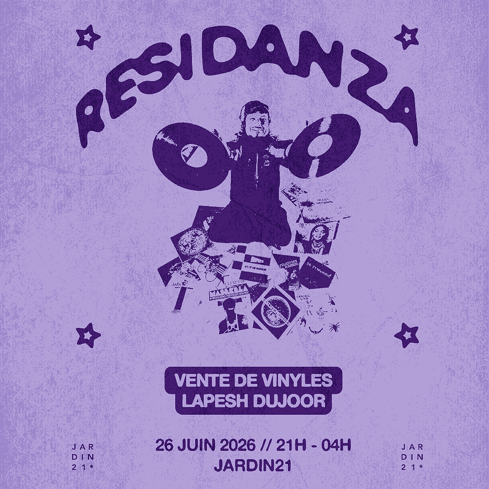 DJ sets et vente de vinyles : Danza Autoriza x Jardin21 ఌ