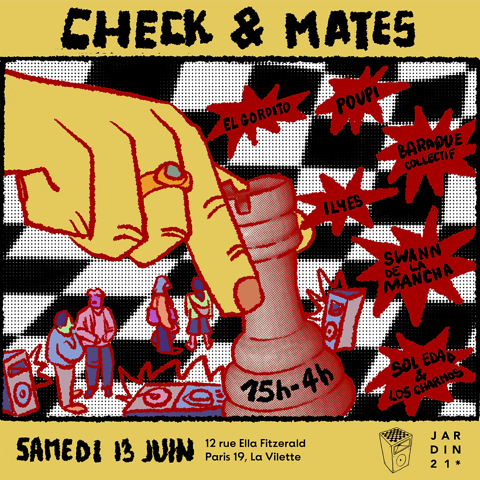 Check and Mates : Jeux d'échecs & DJ sets x Jardin21 𓇼