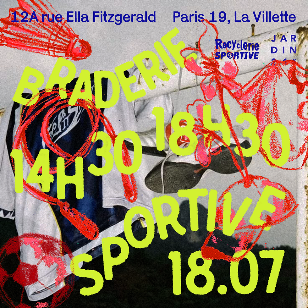 Braderie sportive : la Recyclerie Sportive x Jardin21 ❁
