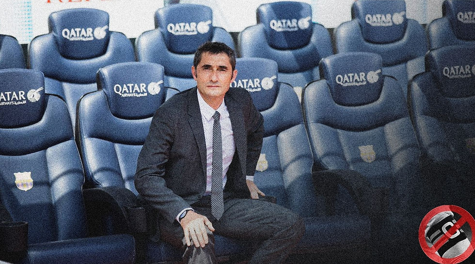 Ernesto Valverde en su presentación como DT del FC Barcelona