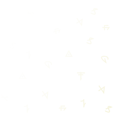 Variety of white runes