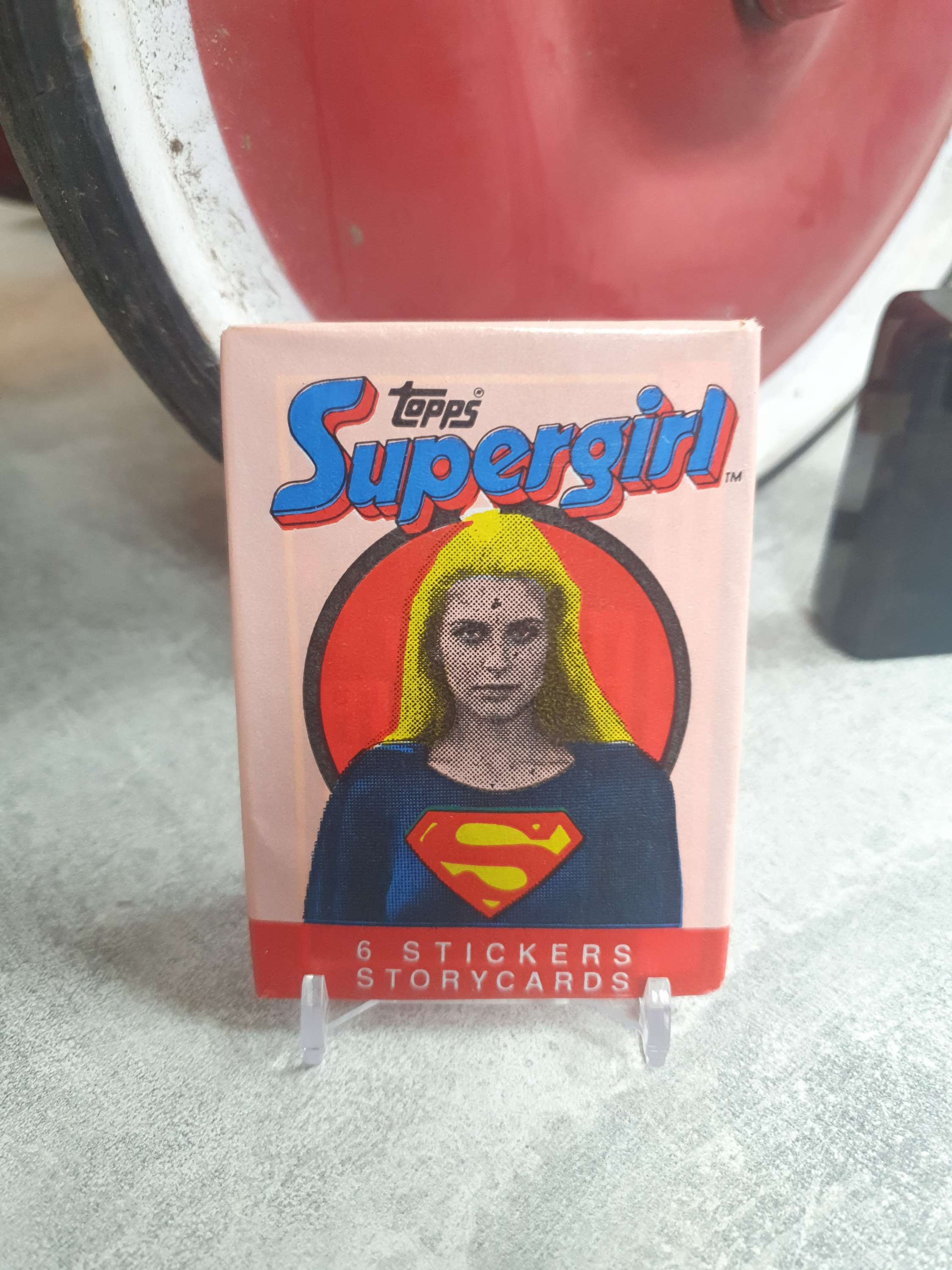 sealed wax pack super girl trading cards