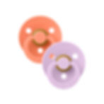 Pack de dos chupetes BIBS COLOUR en color Papaya y Violet Sky - Accesorios para bebé