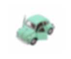 Réplica en juguete del clásico Volkswagen Beetle del año 1967 en color Verde Menta