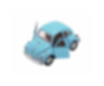 Réplica en juguete del clásico Volkswagen Beetle del año 1967 en color Azul