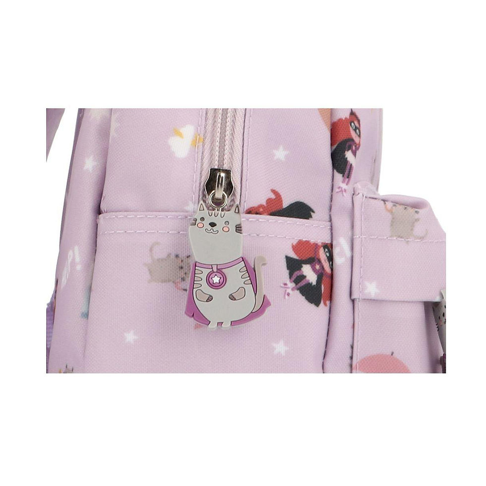 Miniatura: Detalle adorno cremalleras de la Mochila Infantil modelo Fantastic Girl para niños de 1 a 5 años marca Tutete