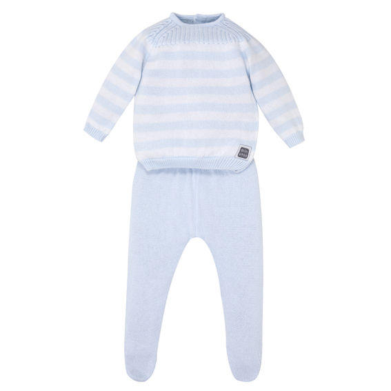 Miniatura: Ropa para bebé - jersey y polaina modelo CABRERA color celeste, vista frontal