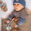 Miniatura: Ropa para bebé - jersey y polaina modelo GUS color azul empolvado