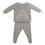 Thumbnail: Vista frontal del conjunto ABC en color gris piedra con polaina - Ropa para bebé