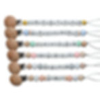 Chupeteros Personalizados con nombres de bebé modelo NORDIC de efecto mármol