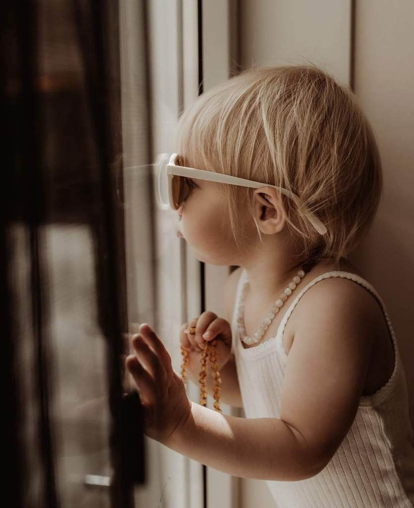 Miniatura: Bebé con gafas de sol Grech and Co para bebés y niños de 3 a 10 años color Buff - Accesorios para bebé