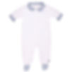 Miniatura: Vista frontal del pijama Stella en color azul celeste - Ropa para bebé