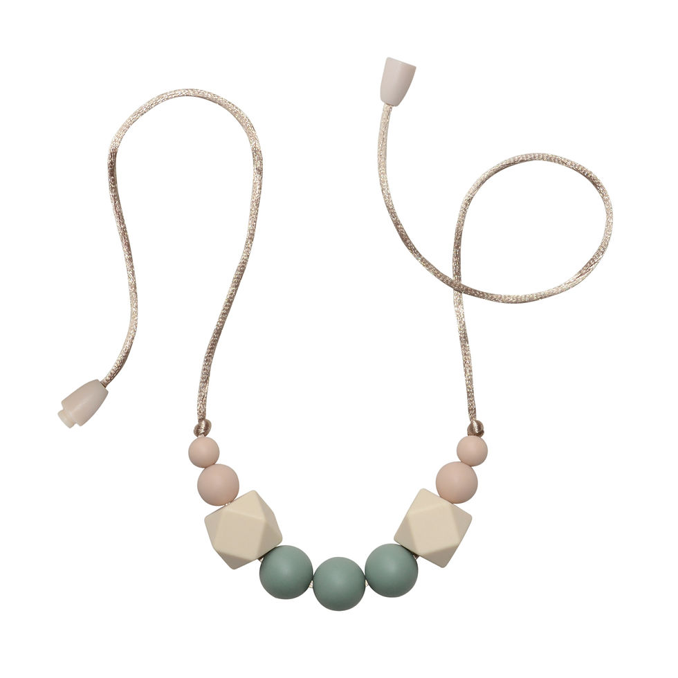 Miniatura: Collar de lactancia modelo HEXAGON en color eucalipto - Accesorios para bebé