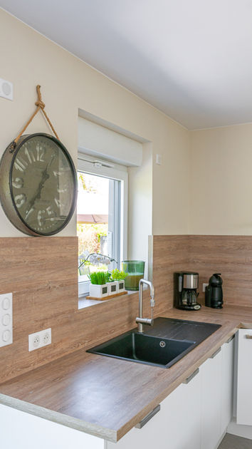 Cuisine toute équipée dans gîte 10 personnes aisne 02