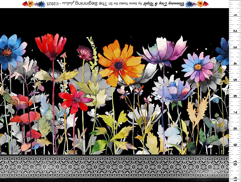 In The Beginning - Blooming Day and Night - Border Black