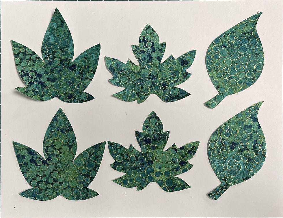 Multi Leaves - Green Laser Cut by AfterGlow | OntheBiasDesigns