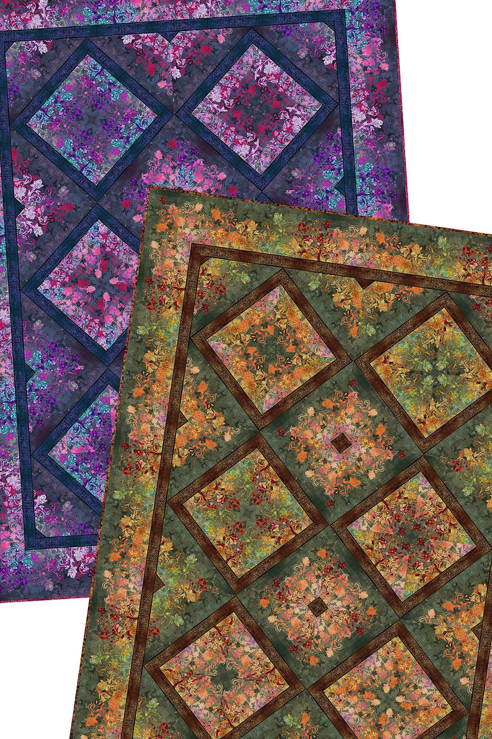 In The Beginning Fabrics - Evanescence - Kaleidoscope Quilt Pattern | On The Bias Designs