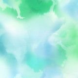 Bloom Bright - Watercolor Wash - Aqua |  On The Bias Designs