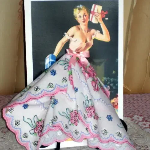 Pin-up Girl - Keepsake Hanky Card |  On The Bias Designs