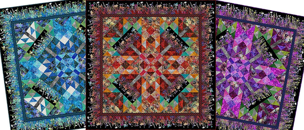 In The Beginning Fabrics - I Dream In Color Quilt Pattern | On The Bias Designs