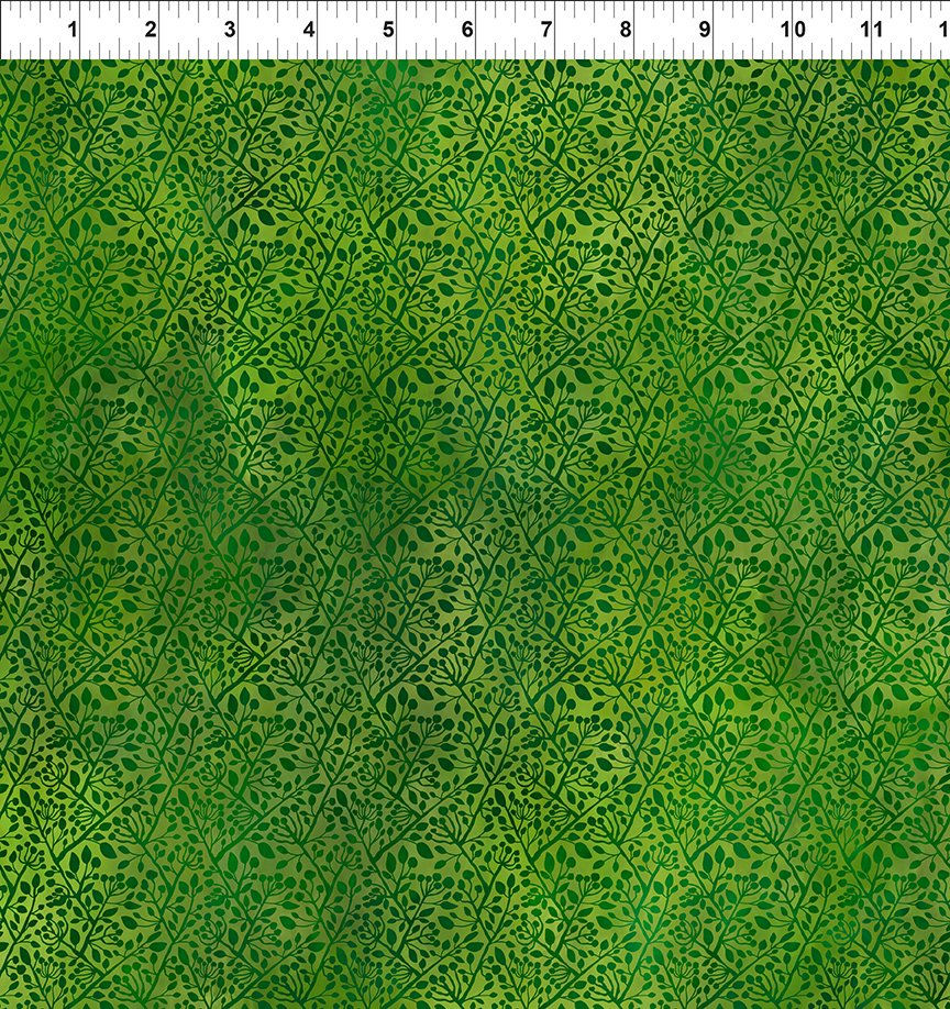 In The Beginning Fabrics - Dear Clara - Vines Green 13DCL1 | On The Bias Designs