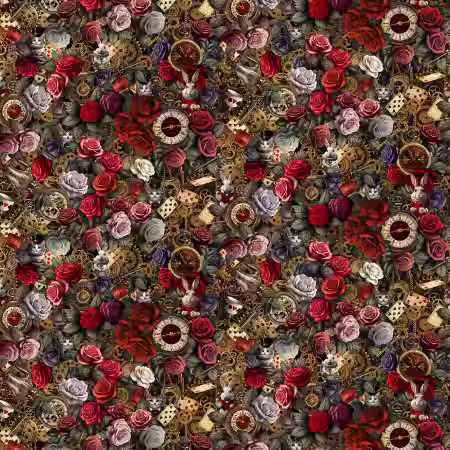 Timeless Treasures - Down the Rabbit Hole - Floral CD4227-MULTI | On The Bias Designs