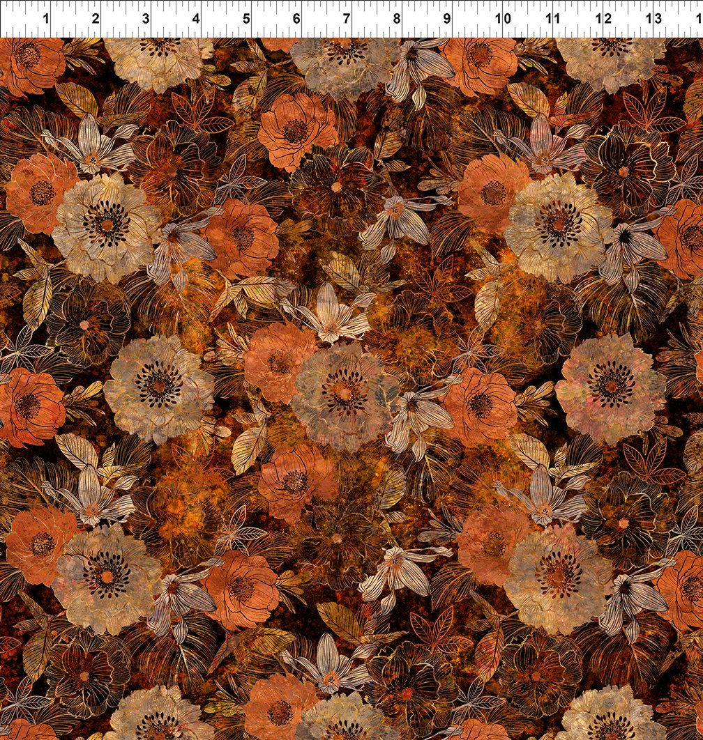 In The Beginning - Autumn Elegance - Shadow Flowers 4AE1 | On The Bias Designs