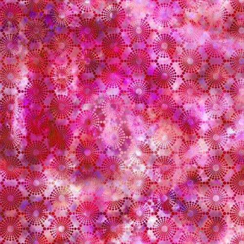 Elysian - Circles - Pink/Red by Jason Yenter | OntheBiasDesigns