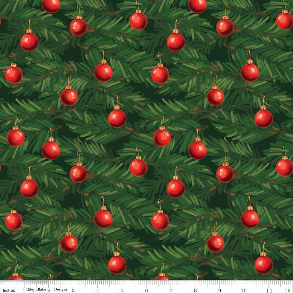Riley Blake Designs - Christmas Wishes Ornaments Green C15044-GREEN | On The Bias Designs