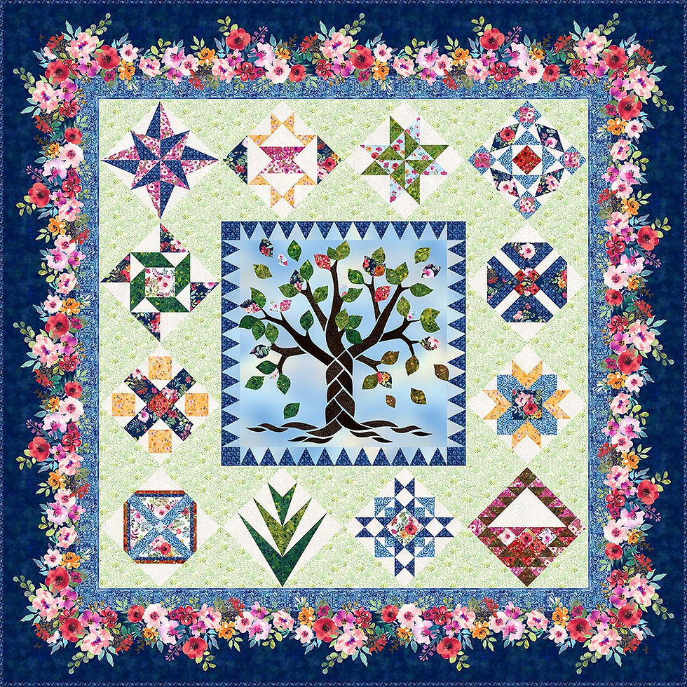 In The Beginning Fabrics - A Family Tree of Faith Quilt Book | On The Bias Designs
