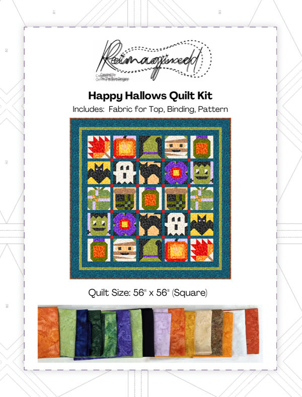 Happy Hallows Quilt Kit featuring Hoffman Batiks | On The Bias Designs