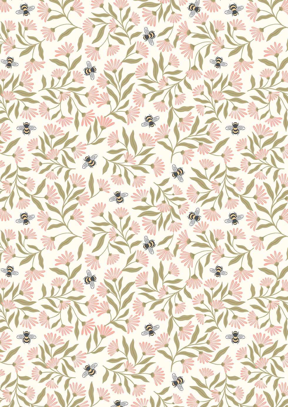 Lewis and Irene - Honey Sweet - Bees on Cream - 904A | On The Bias Designs