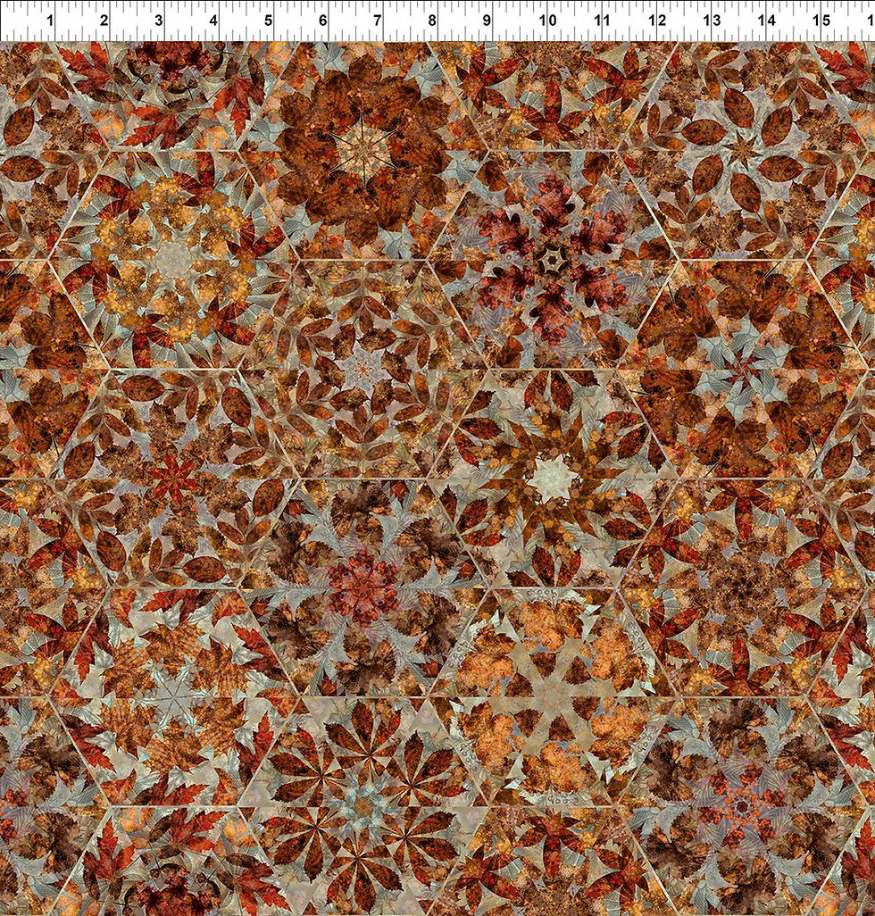 In The Beginning - Autumn Elegance - Hexagons 3AE1 | On The Bias Designs