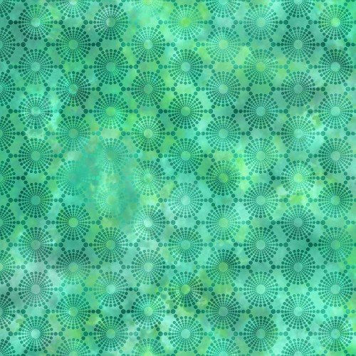 Elysian - Circles - Green by Jason Yenter | OntheBiasDesigns
